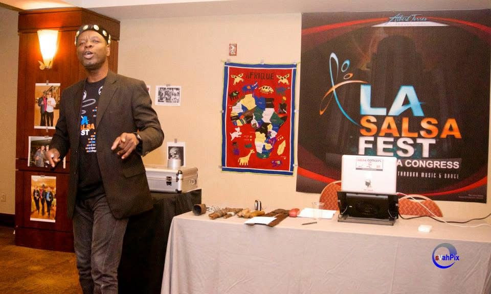 Dr. Salsa presenting a SALSA CONCEPT® educational seminar at the 2014 Los Angeles Salsa Fest.