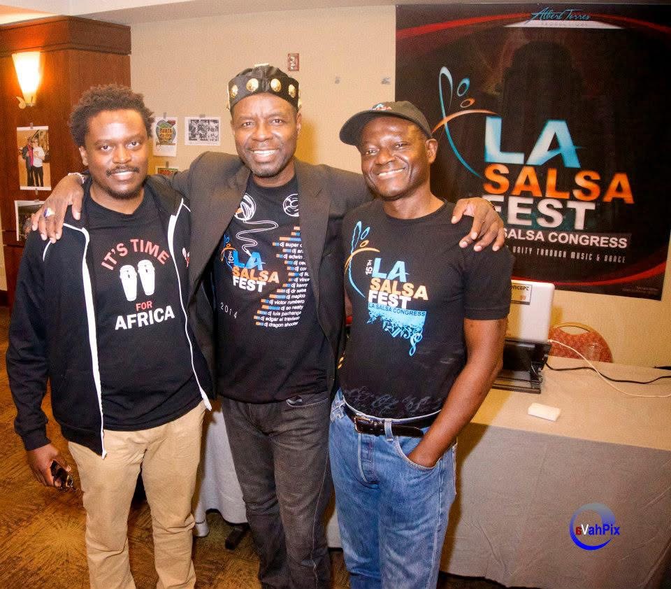 Dr. Salsa with colleagues from Africa at the 2014 Los Angeles Salsa Fest.