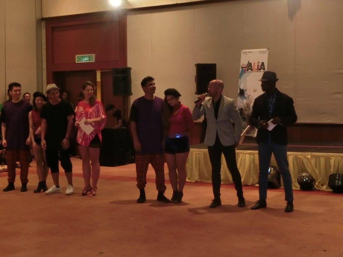 Symbolic awards being presented to Kizomba performers during the ALIA 2016 award ceremony.